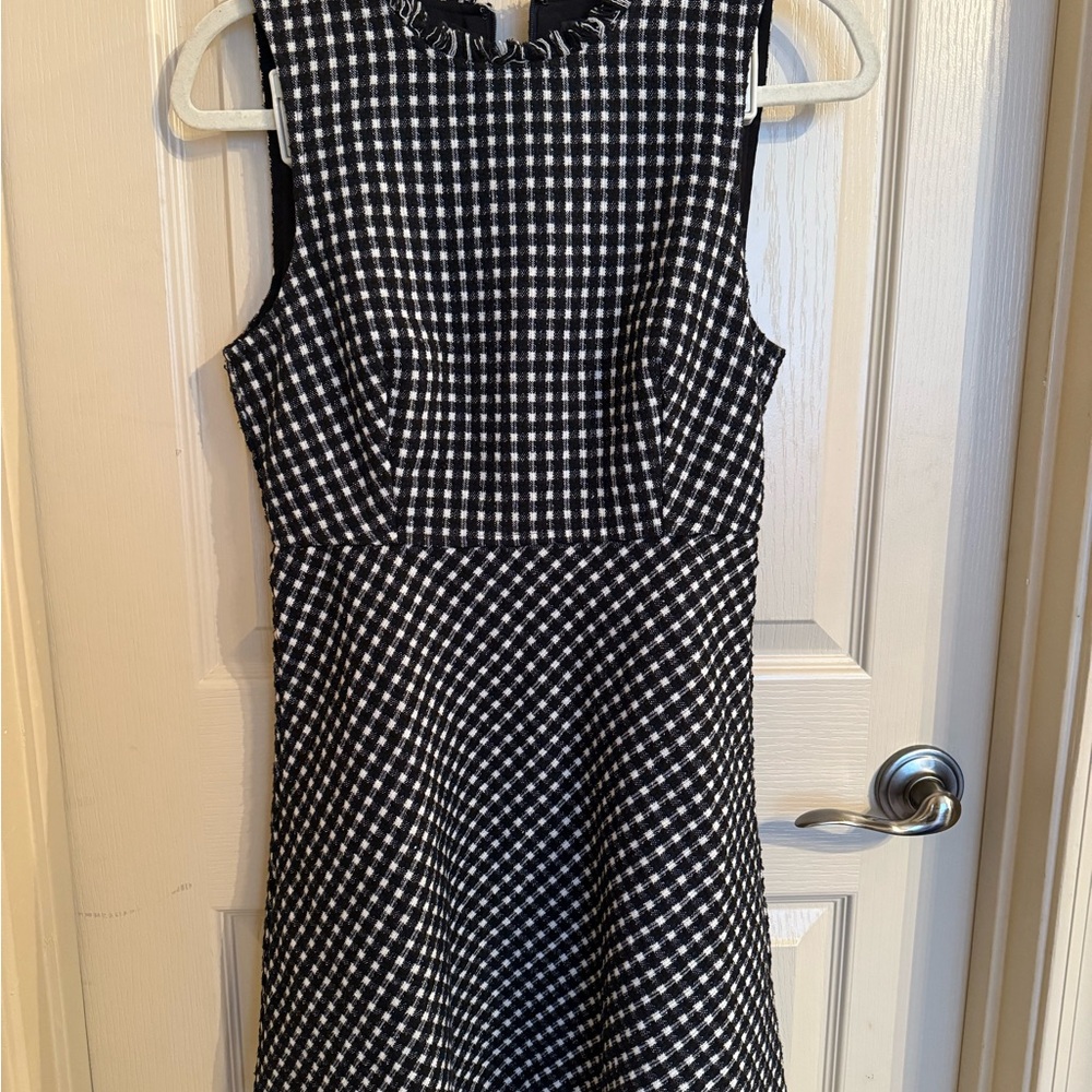 Houndstooth Tweed Dress